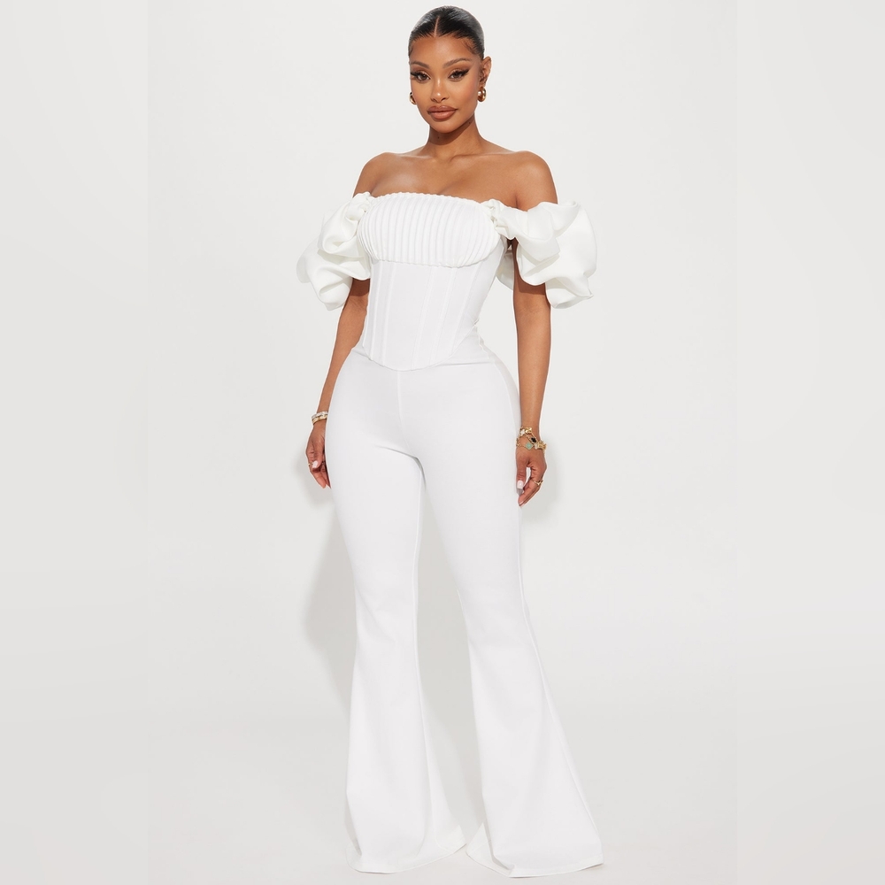 Fashion Nova off the shoulder jumpsuit